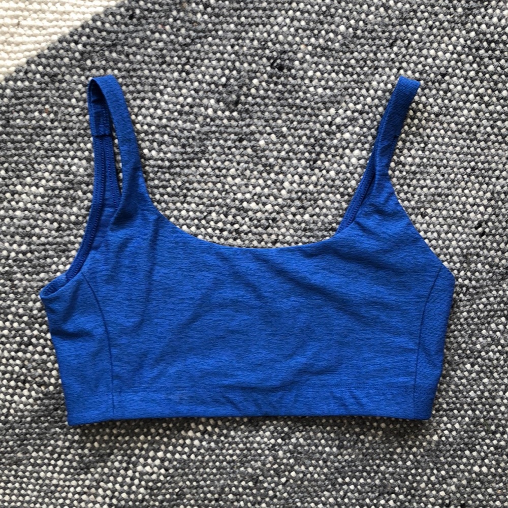Outdoor Voices Blue Double Time Bra